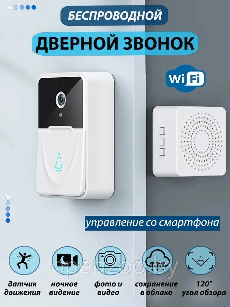 Умный беспроводной видеоглазок Mini Smart DOORBELL Wi-Fi управление (ночное видео, управление со смартфона) / - фото 6 - id-p207593429