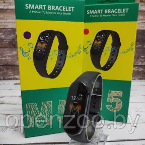 Фитнес-браслет Smart М5 с функцией тонометра Черный - фото 1 - id-p207595205
