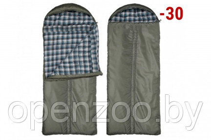 Спальный мешок с капюшоном Yagnob Marko Polo -30, левосторонний, HOLLOW FIBER, фланель (240х180) РБ - фото 1 - id-p207595218