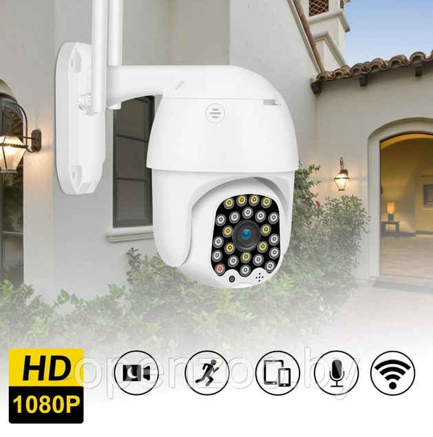 Уличная поворотная камера наблюдения IPCamera V32-4G FULL HD 1080p (день/ночь, датчик движения - фото 5 - id-p207593450