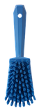 Ручная щетка для мытья с короткой ручкой, средний ворс , синий цвет, фото 2
