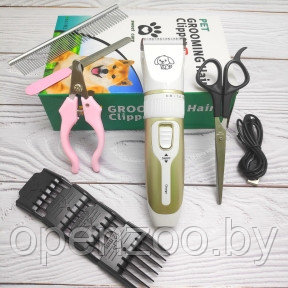 Машинка электрическая (грумер)для стрижки животных PET Grooming Hair Clipper kit - фото 1 - id-p207595225