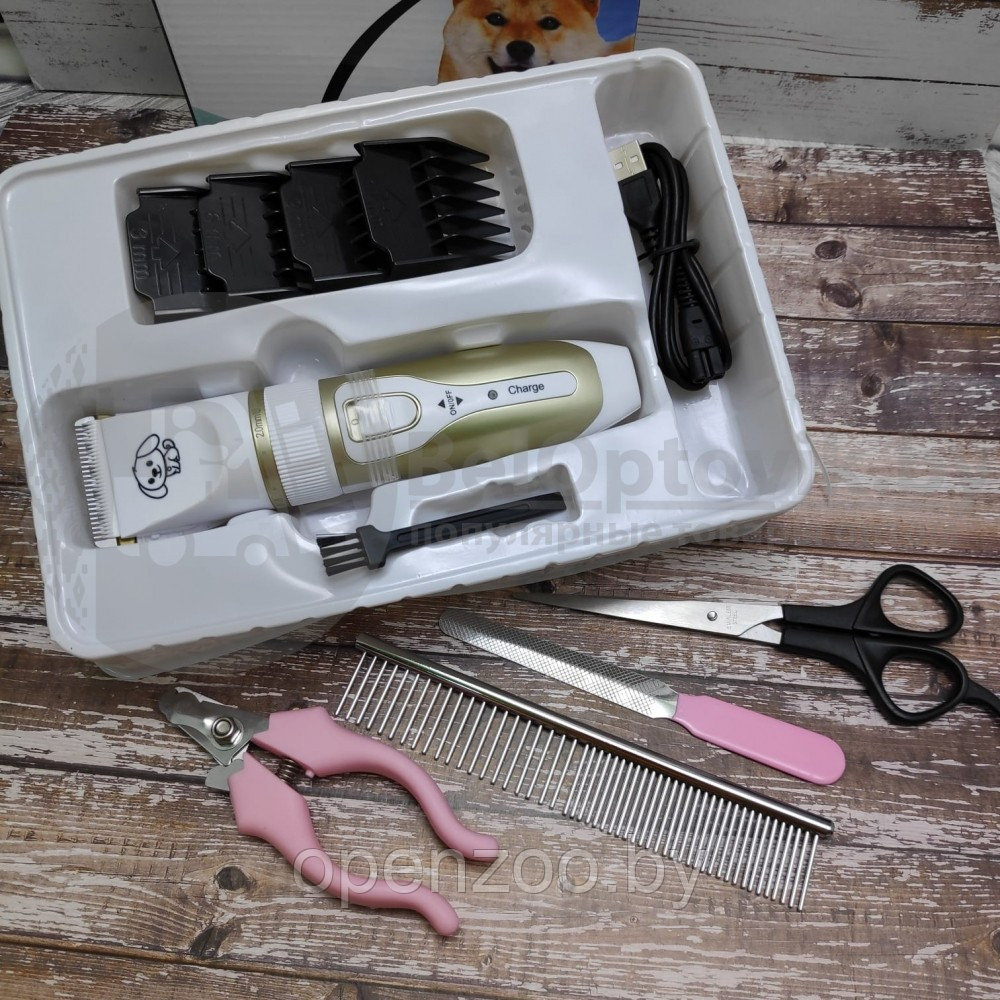 Машинка электрическая (грумер)для стрижки животных PET Grooming Hair Clipper kit - фото 8 - id-p207595225
