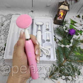 Ультразвуковой массажер - очиститель лица 4 в 1 HOMEROYE Sonic Vibration Beauty Meter (4 сменные насадки для - фото 1 - id-p207595907