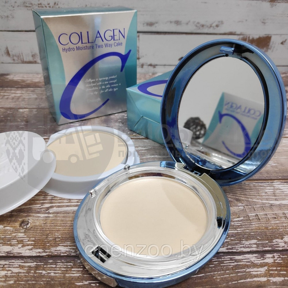 Ликвидация Увлажняющая пудра с коллагеном со сменным блоком Enough Collagen Hydro Moisture Two Way Cake SPF - фото 7 - id-p207595226