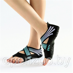 Чешки для йоги противоскользящие Yoga Shoes / носки для йоги и пилатеса с открытыми пальцами / 34-40 размер