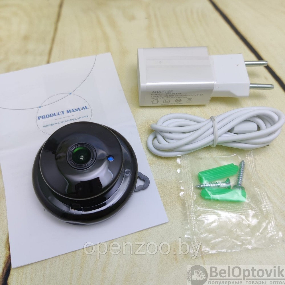 Охранная мини Wi-Fi Smart Net Camera V380 Pro с микрофоном, датчиком движения и сигналом тревоги - фото 5 - id-p207594820