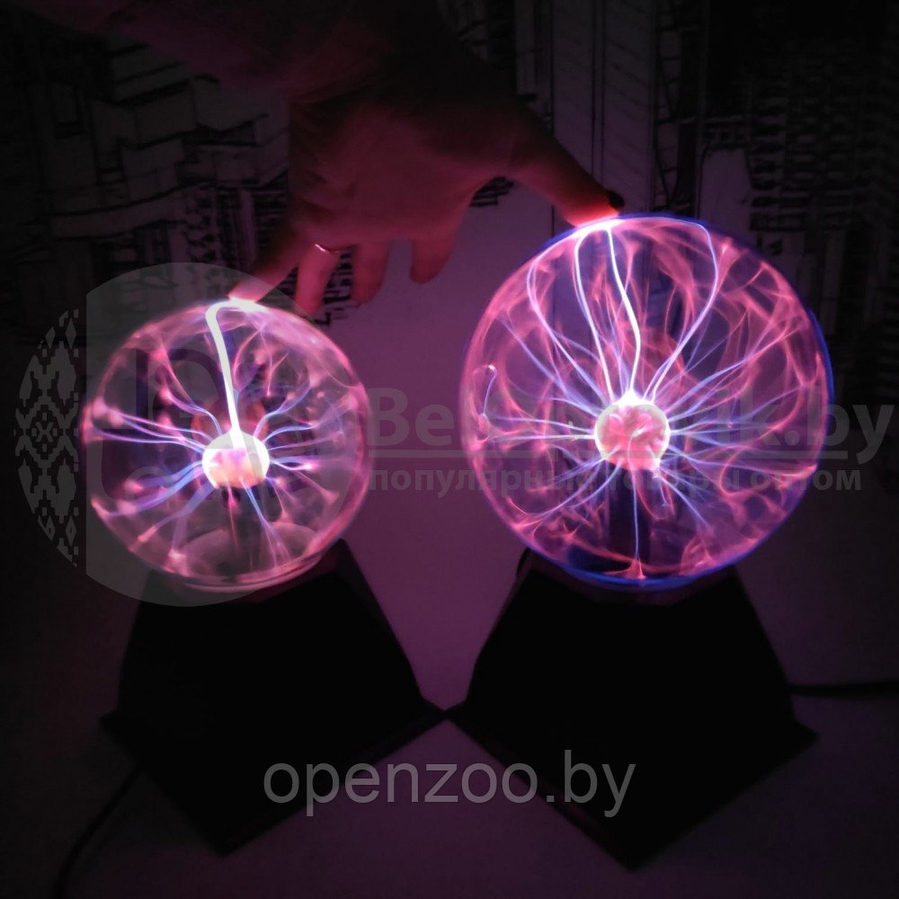 Плазменный шар Plasma light декоративная лампа Тесла (Молния), d15 см - фото 9 - id-p207594824
