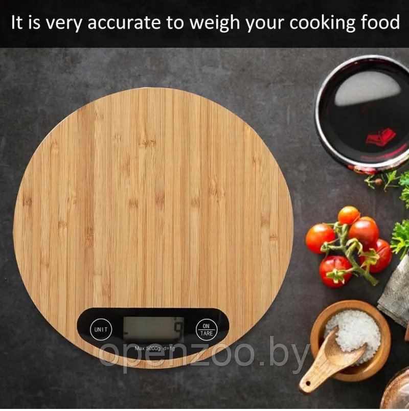 Электронные бамбуковые кухонные весы Electronic Kitchen Scale (до 5 кг) - фото 2 - id-p207593517