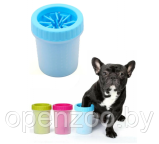 Силиконовая Лапомойка для собак и кошек Soft Gentle Синяя для собак мелких пород, 10.5 см