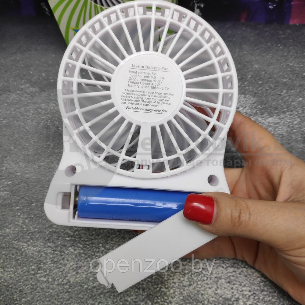 Мини вентилятор USB Fashion Mini Fan, 3 скорости обдува (заряжается от USB) Зеленый - фото 2 - id-p207595276