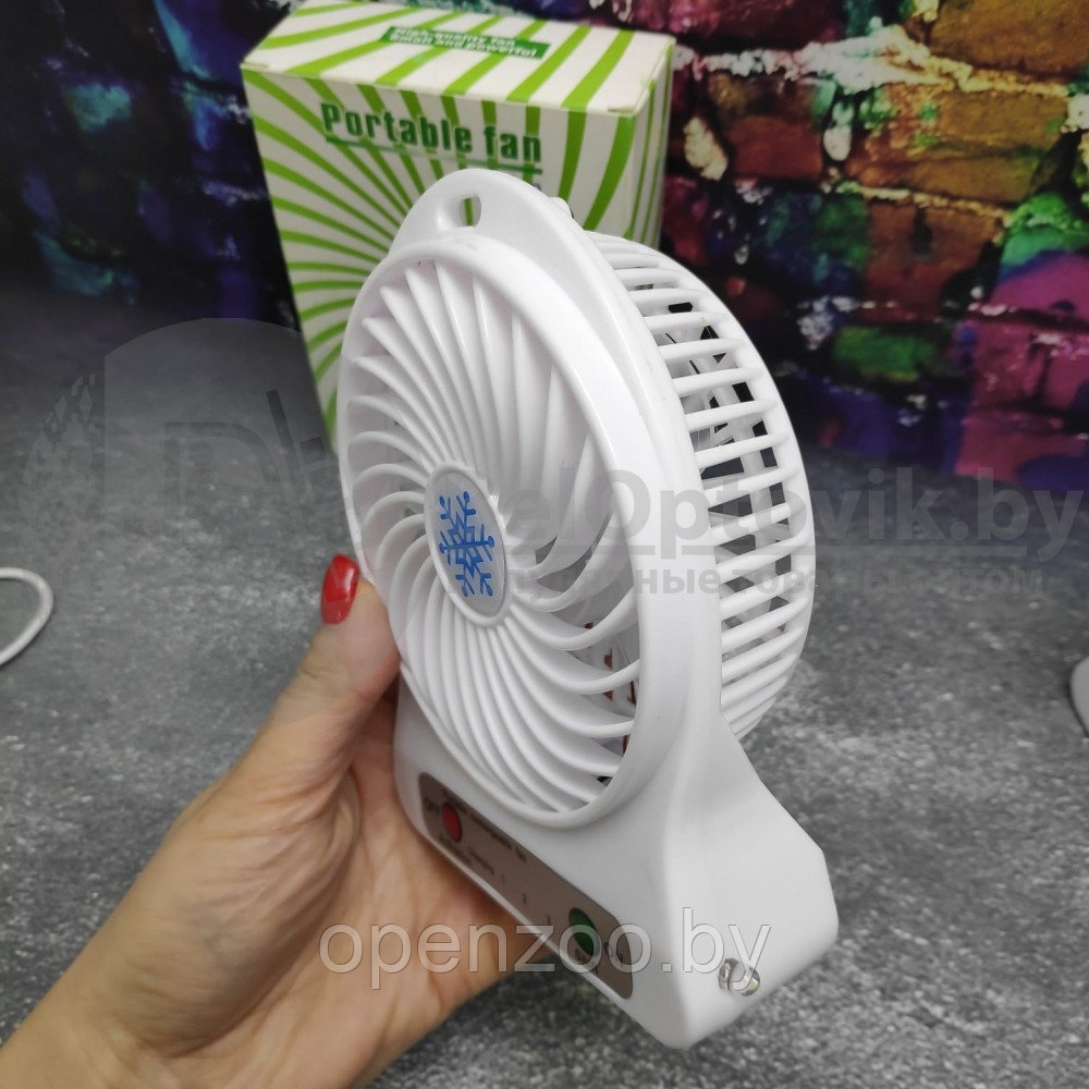 Мини вентилятор USB Fashion Mini Fan, 3 скорости обдува (заряжается от USB) Зеленый - фото 4 - id-p207595276
