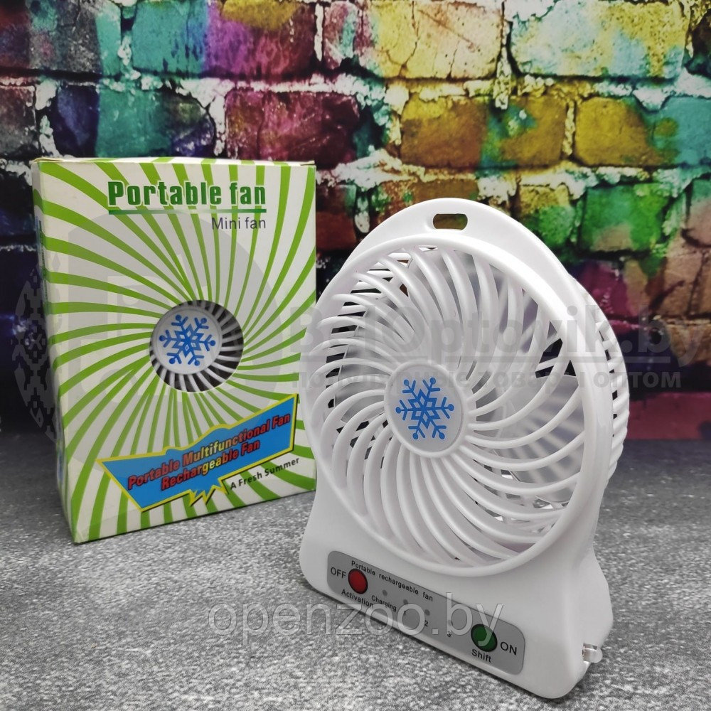 Мини вентилятор USB Fashion Mini Fan, 3 скорости обдува (заряжается от USB) Зеленый - фото 8 - id-p207595276