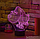 3 D Creative Desk Lamp (Настольная лампа голограмма 3Д, ночник) Собака, фото 4