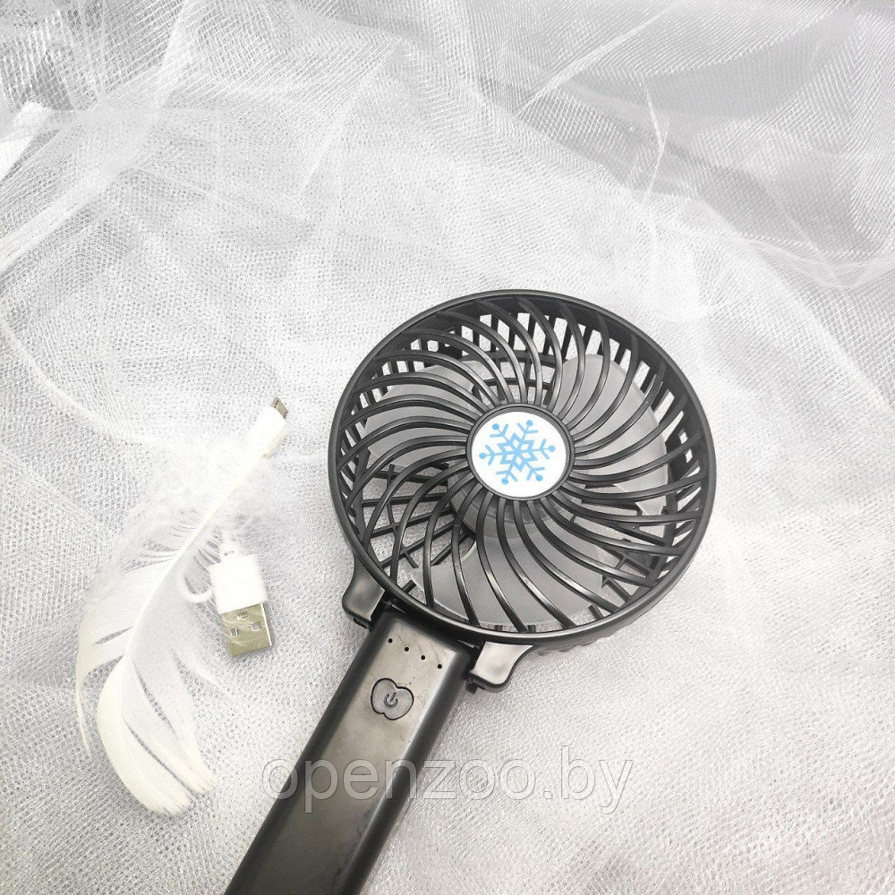 Портативный USB-вентилятор - мини Handy Fan Mini с фонариком / аккумуляторный / переносной Розовый - фото 8 - id-p207593540