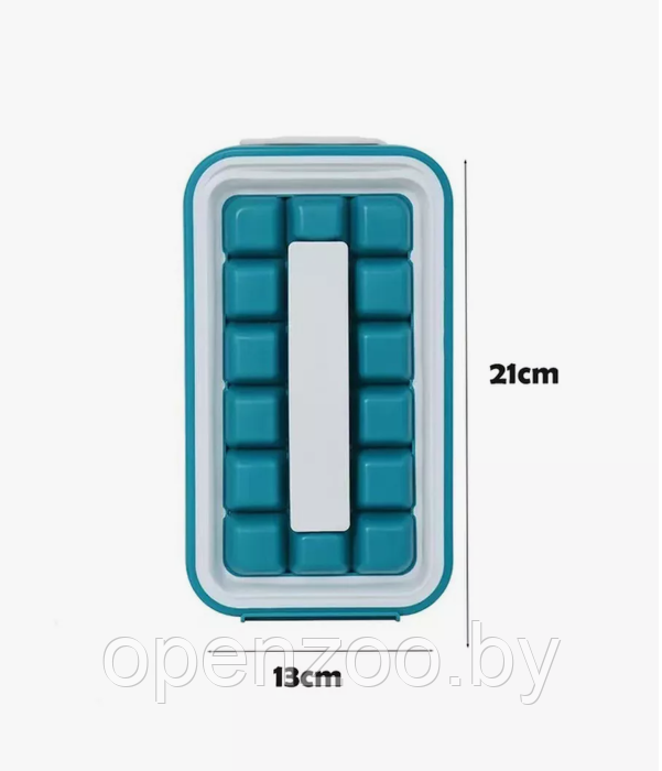 Форма для льда Ice Cube Tray / форма для охлаждения напитков / контейнер для льда и воды с ручками Изумрудная - фото 8 - id-p207593544