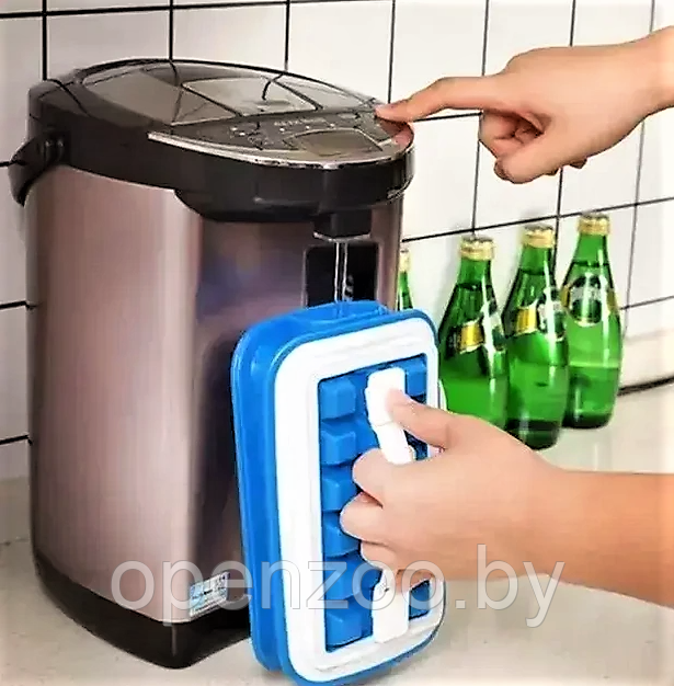 Форма для льда Ice Cube Tray / форма для охлаждения напитков / контейнер для льда и воды с ручками Синяя - фото 3 - id-p207593545