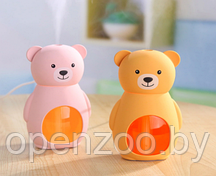 Увлажнитель - аромадиффузор воздуха Медвежонок Bear Humidifier с подсветкой, 150 ml,220V Розовый