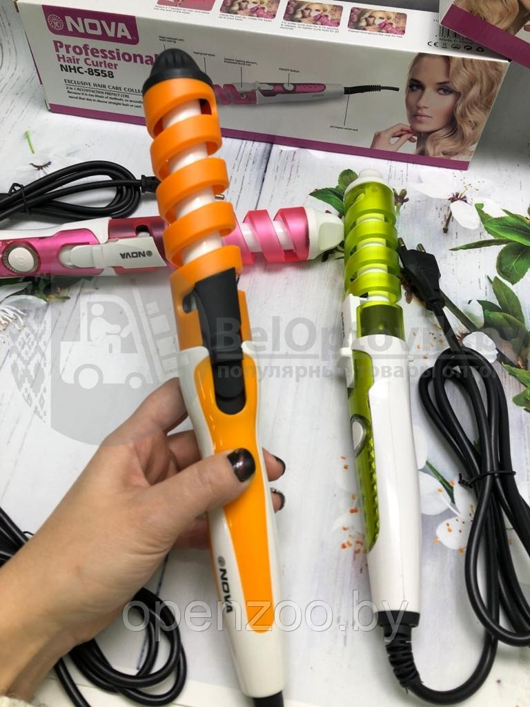 Профессиональная плойка для волос NOVA Professional Hair Curler NHC-5322 (5311) Салатовая - фото 9 - id-p207594866