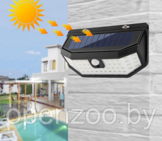 Фонарь с датчиком движения на солнечной батарее 48 LED Solar Wall Lamp LF-1522