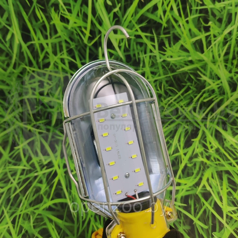 Фонарь - лампа переносной подвесной для ремонта и гаража GY 3171 светодиодный Led14 (шнур 12.80 м), 220В - фото 4 - id-p207594872