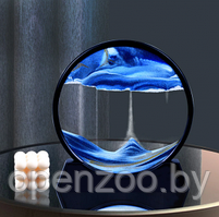 Песочная картина / картина - антистресс, 3D MOVING SANDSCAPES Синяя волна (круглая рамка)