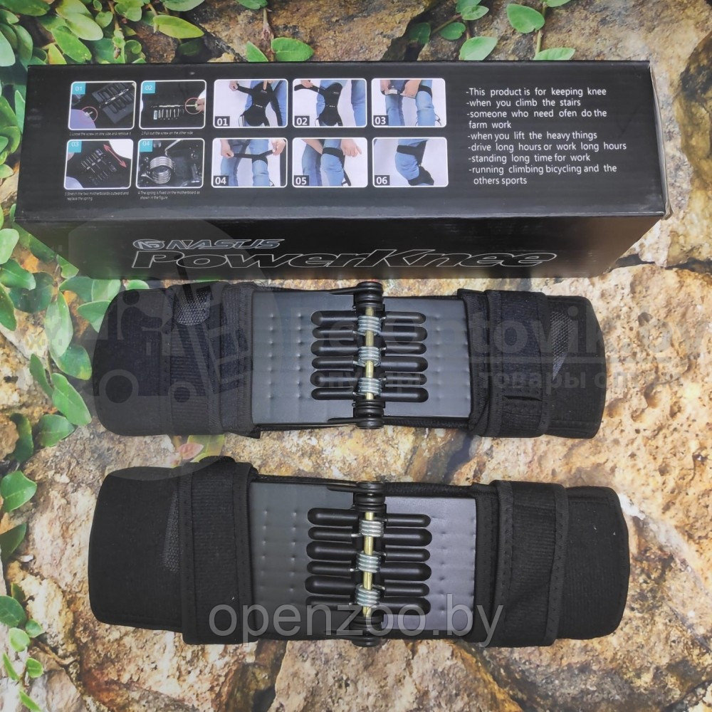 Поддерживающий (силовой) наколенник для коленного сустава (суппорт 2 в 1) PowerKnee универсальный (комплект 2 - фото 4 - id-p207594878