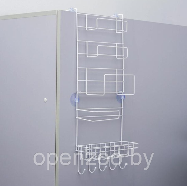 УЦЕНКА Полка - органайзер для кухни / ванной подвесная 4-х ярусная с держателем бумажных полотенец - фото 3 - id-p207593586