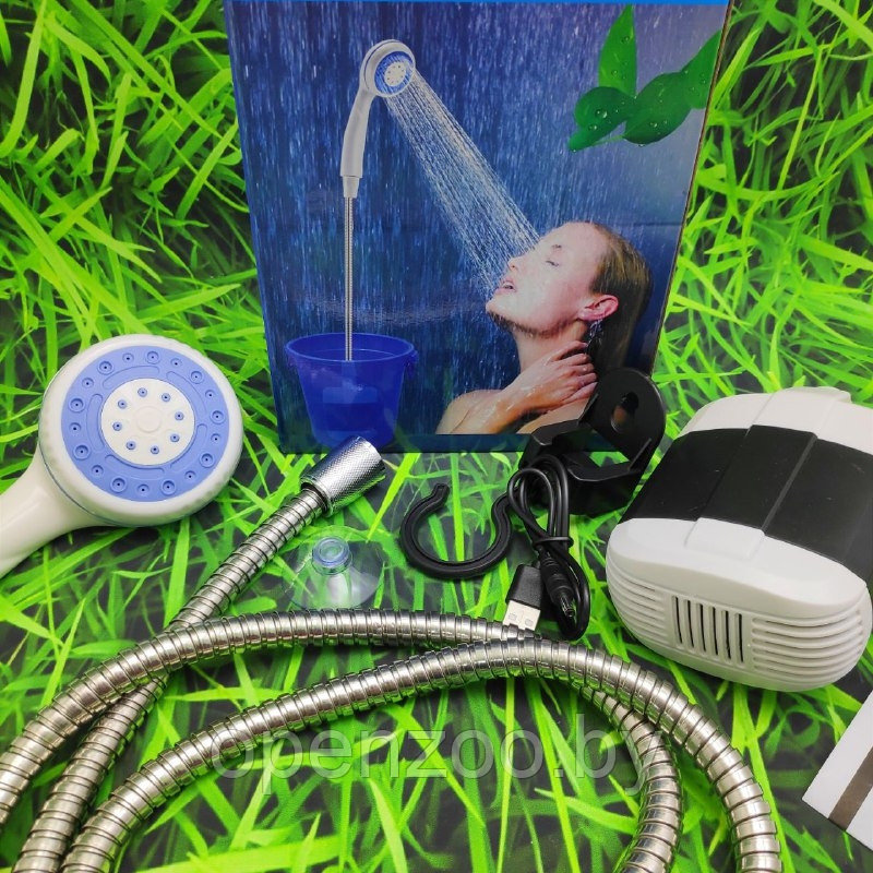 Походный переносной душ Portable Outdoor Shower с акуммулятором и зарядкой от USB - фото 6 - id-p207593590