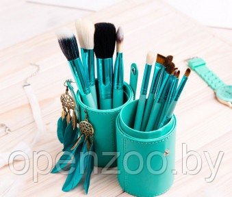 Набор кистей для макияжа MAC в тубусе, 12 кистей Blue (голубой) - фото 1 - id-p207596743