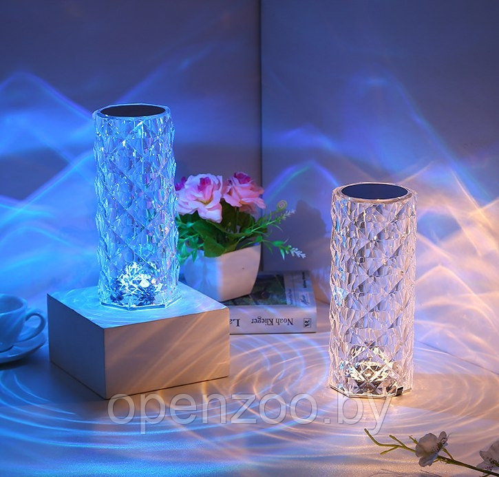 Настольная USB лампа - ночник Rose Diamond table lamp (16 цветов, пульт ДУ) - фото 10 - id-p207593596