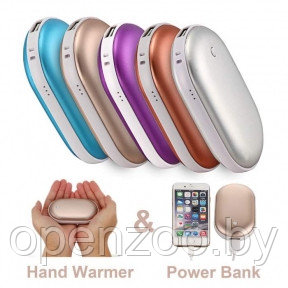 Грелка для рук и аккумулятор Power Bank Pebble Hand Warmer 5000 мАч Черный - фото 1 - id-p207594900