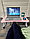 Складной стол (столешница) трансформер для ноутбука / планшета с подстаканником Folding Table,  59х40 см, фото 3