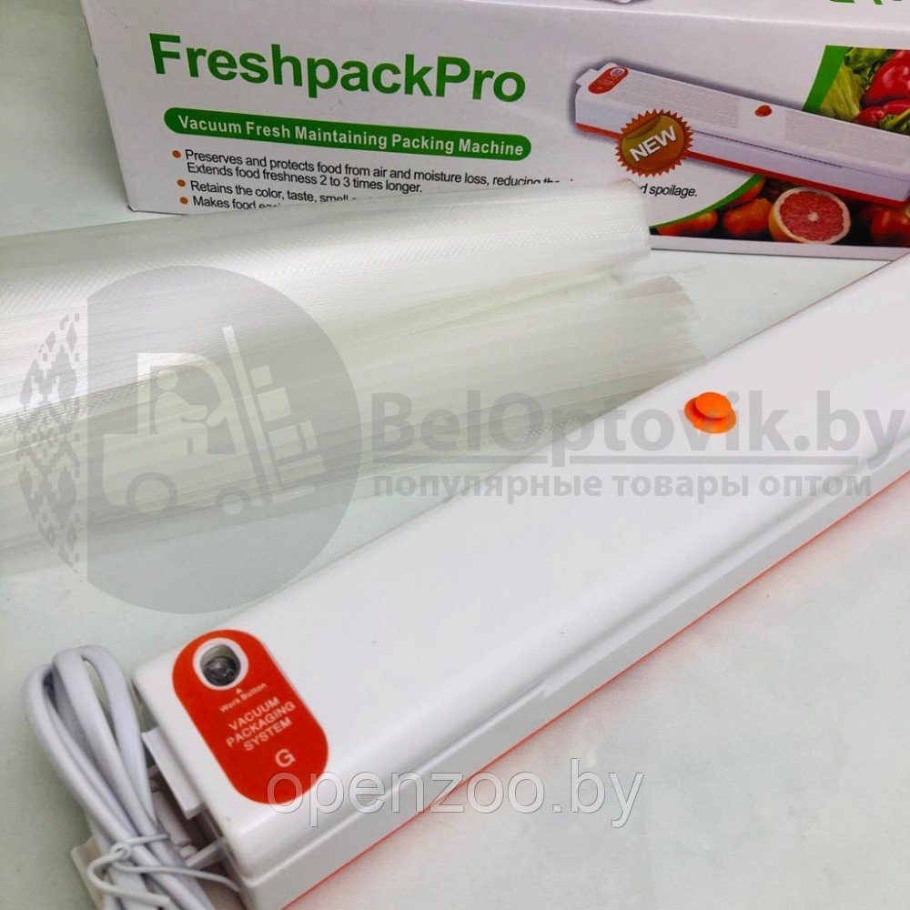 Вакуумный упаковщик (запайщик) FreshpackPro 10 пакетов для вакууматора. Еда в вакуумной упаковке сохраняет - фото 6 - id-p207594907