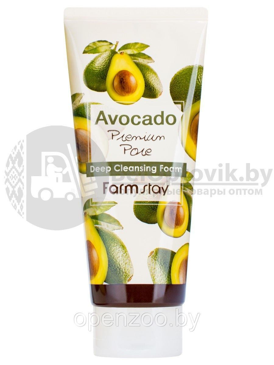 Очищающая пенка для лица с маслом авокадо FarmStay Avocado Premium Pore Deep Cleansing Foam, 180 ml - фото 4 - id-p207594910