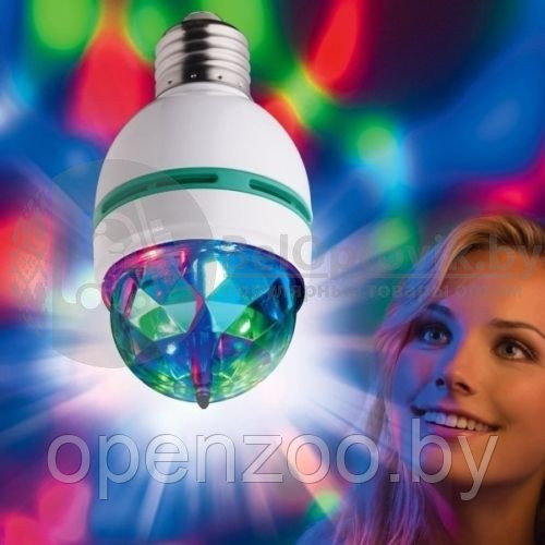 Вращающаяся светодиодная лампа LED full color rotating lamp Бриллиант - фото 4 - id-p207596767