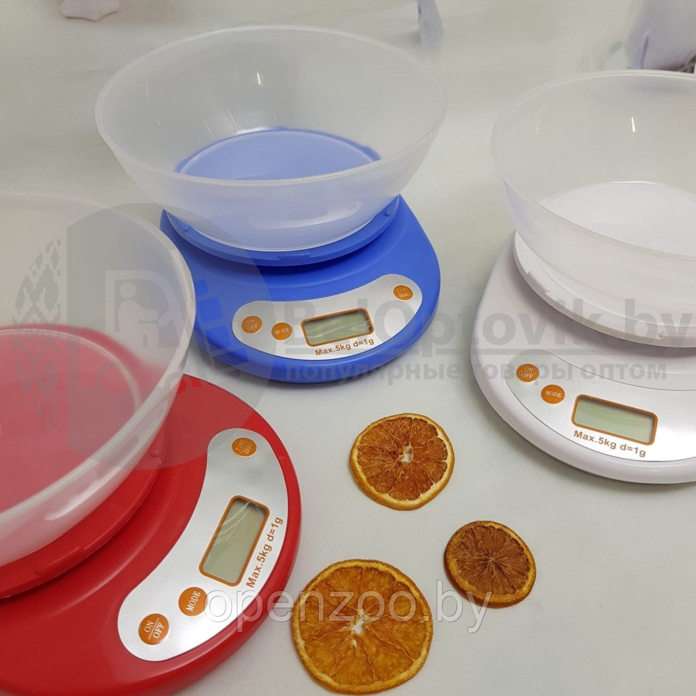 Весы кухонные электронные с чашей Feilite KE-1, нагрузка до 5 кг Голубой корпус - фото 10 - id-p207595379
