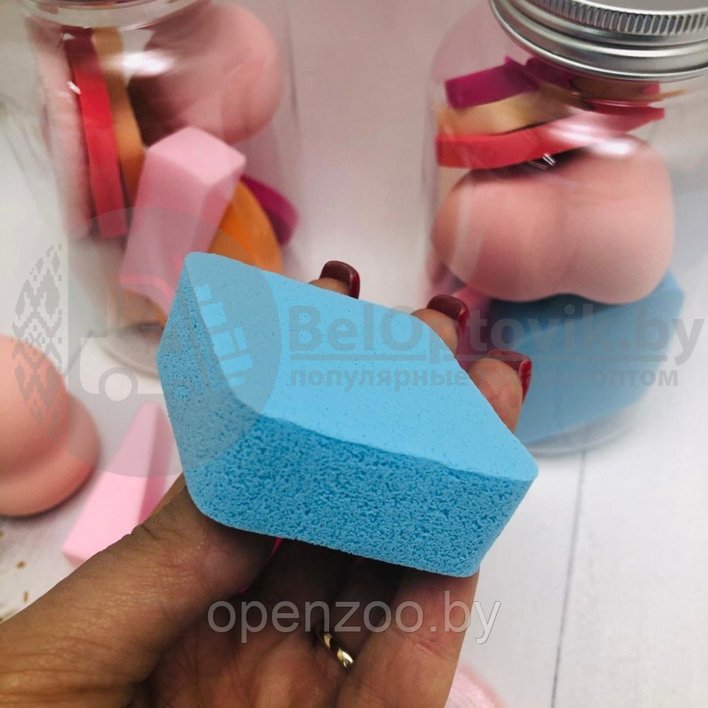 Многофункциональный набор спонжей для макияжа в пластиковом боксе (цвет Микс), 9 штук. - фото 7 - id-p207594485