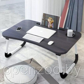 Складной стол (столешница) трансформер для ноутбука / планшета с подстаканником Folding Table, 59х40 см - фото 1 - id-p207594924