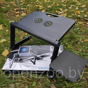 Складной cтолик трансформер для ноутбука Multifunctional Laptop Table T9 New с вентиляцией и подставкой для - фото 1 - id-p207594927