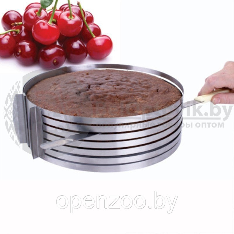 Форма для выпечки коржей (для торта) кольцо раздвижное с прорезями 24-30 см - фото 4 - id-p207596786