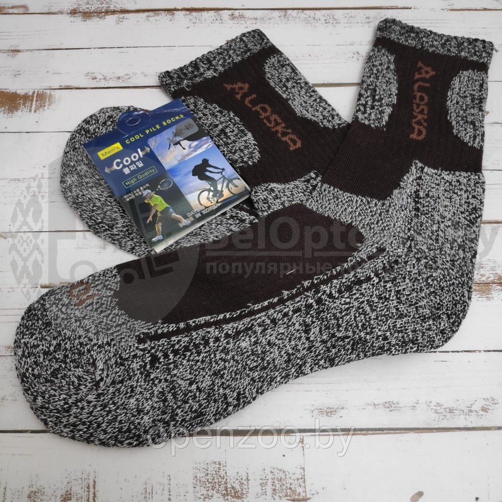 Термоноски Cool Pile Socks, размер 40-46 Alaska (черный узор) - фото 6 - id-p207594929