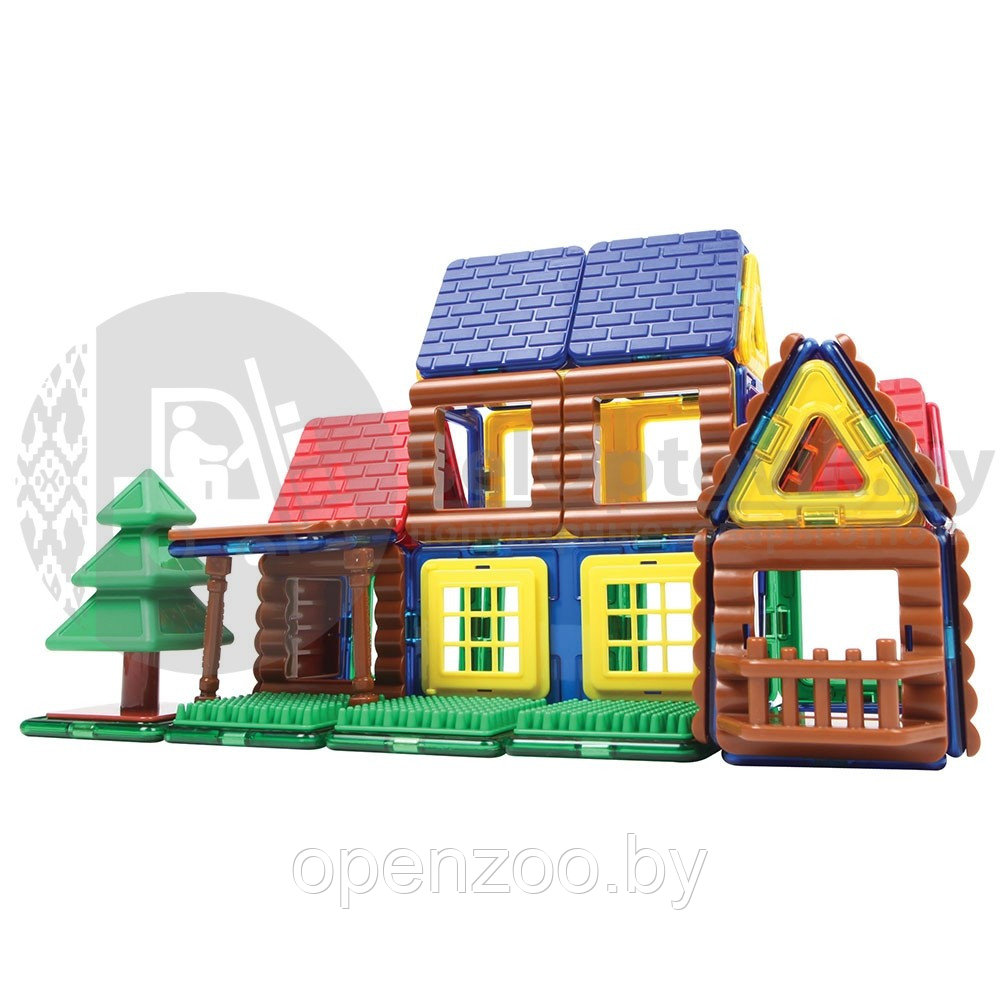 Магнитный конструктор Magformers Log House Set Бревенчатый дом, 40 деталей - фото 8 - id-p207595998