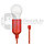 Лампочка Led на шнурке Lampada (светильник для шкафа) Красный корпус, фото 10