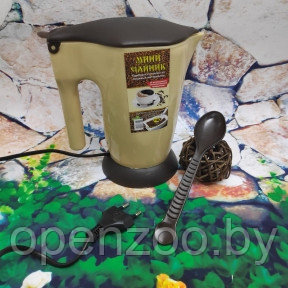 Электрический Мини-чайник, Малыш 0,5 литра Кофейный с коричневой крышкой - фото 1 - id-p207595421