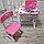 Растущая парта (стол) и растущий стул для дошкольника (подставка для книг, полка для канцтоваров) Розовый, фото 7