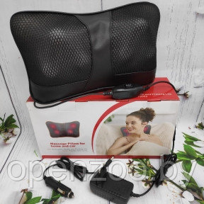 Массажная подушка для машины и дома с ИК подогревом Massage Pillow for Home and Car NEW с 6-ю роликами.
