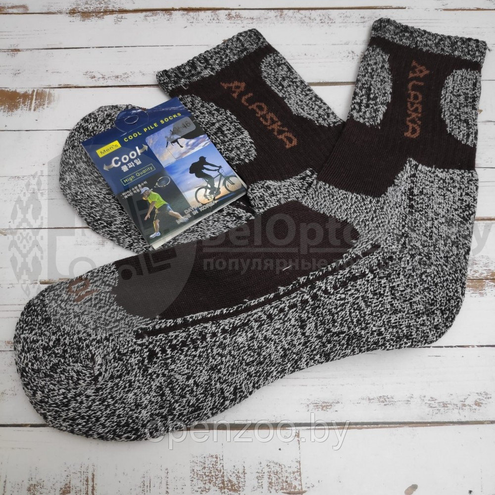 Термоноски Cool Pile Socks, размер 40-46 Сlassic (коричневый узор) - фото 6 - id-p207594959