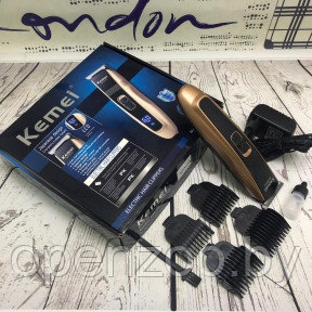 Профессиональная машинка - триммер для стрижки волос, бороды, усов Kemei KM-PG101 (LED-индикатор работы и