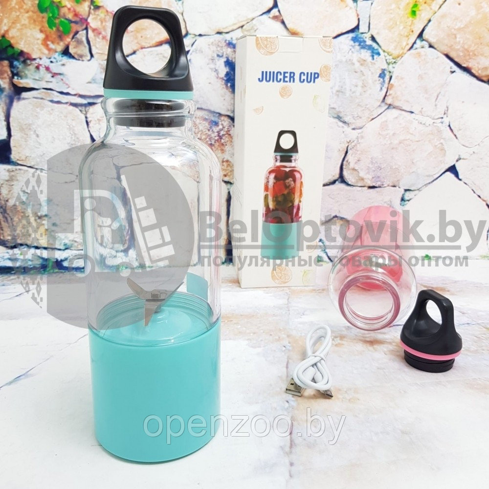 Блендер - шейкер (соковыжималка) портативный, переносной USB Bingo Juicer Cup. Супер МОЩНЫЙ. Фиолетовый корпус - фото 6 - id-p207595425